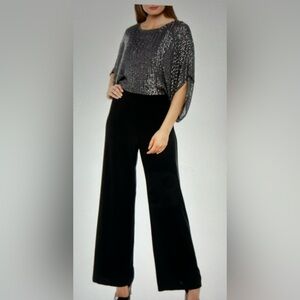 MARINA Silver and Black Jumpsuit